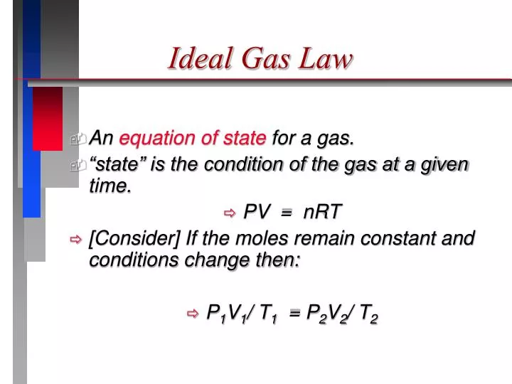 Ppt Ideal Gas Law Powerpoint Presentation Free Download Id