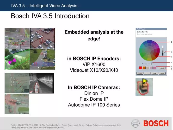 bosch iva 3 5 introduction