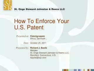 How To Enforce Your U.S. Patent