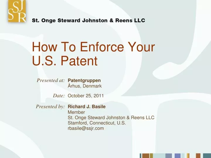 how to enforce your u s patent