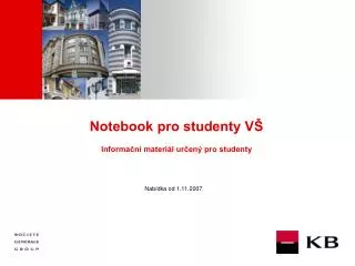 Notebook pro studenty VŠ Informační materiál určený pro studenty