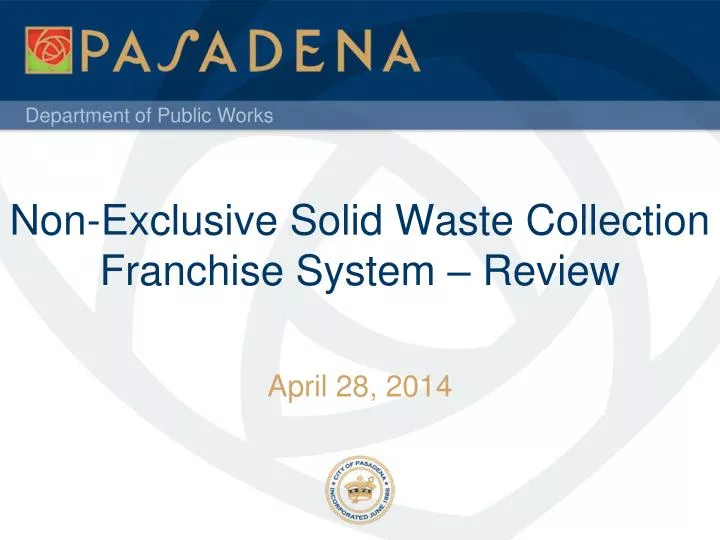 non exclusive solid waste collection franchise system review