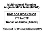 Multinational Planning Augmentation Team (MPAT) JTF to CTF Transition Guide Framework - slide 1