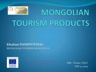 MONGOLIAN TOURISM PRODUCTS