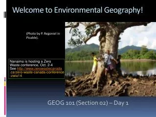 Welcome to Environmental Geography!