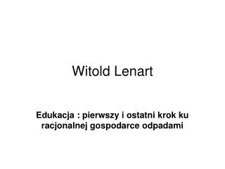 Witold Lenart