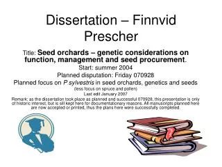 Dissertation – Finnvid Prescher