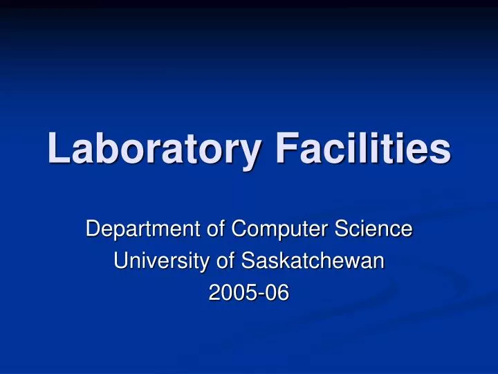 laboratory facilities