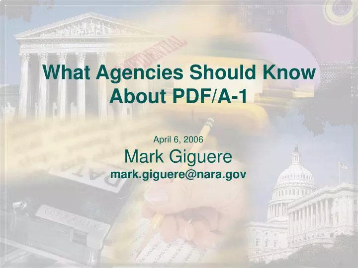what agencies should know about pdf a 1