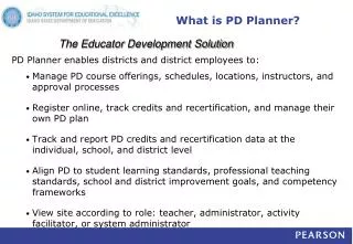What is PD Planner?