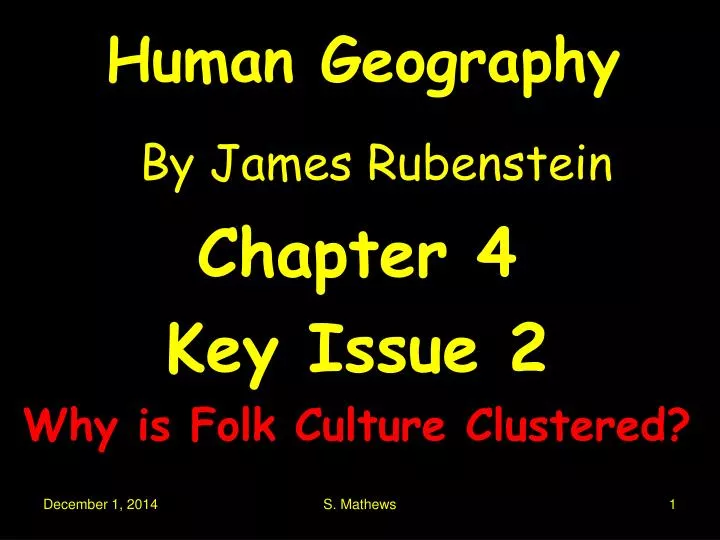 human geography by james rubenstein