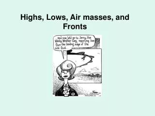 Highs, Lows, Air masses, and Fronts