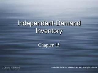 Independent-Demand Inventory