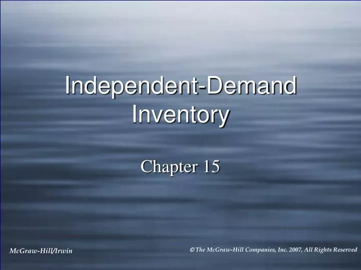 independent demand inventory