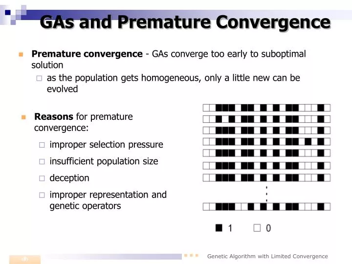 gas and premature convergence