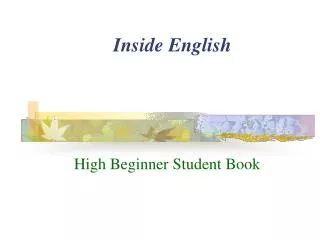 Inside English