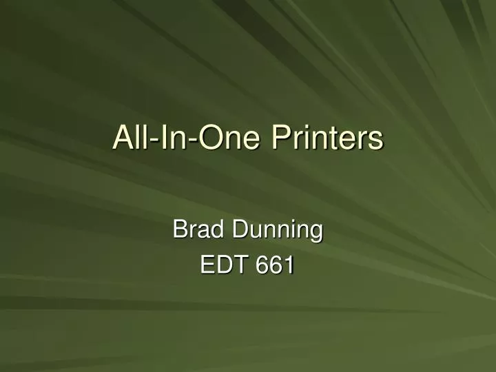 all in one printers