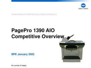 PagePro 1390 AIO Competitive Overview