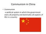 Communism in China - slide 1