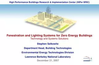 High Performance Buildings Research &amp; Implementation Center (HiPer BRIC)