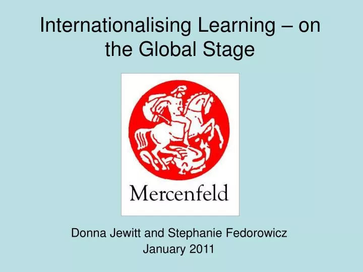 internationalising learning on the global stage