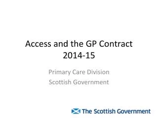 Access and the GP Contract 2014-15