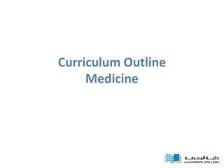 Curriculum Outline Medicine