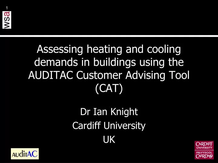 assessing heating and cooling demands in buildings using the auditac customer advising tool cat
