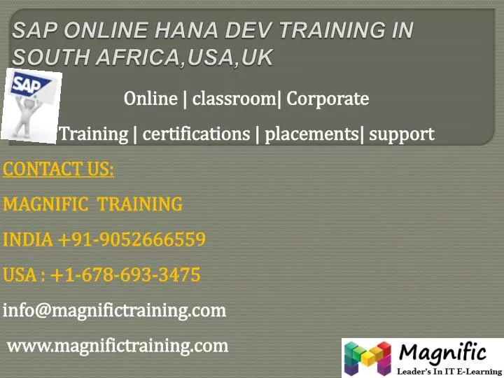 sap online hana dev training in south africa usa uk
