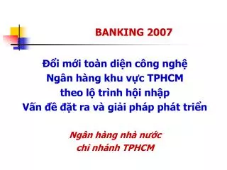 BANKING 2007