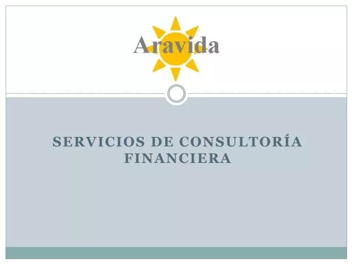 servicios de consultor a financiera