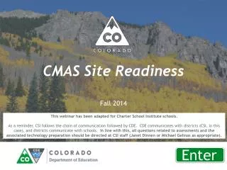 CMAS Site Readiness