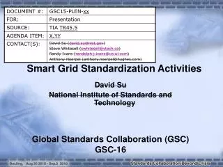 Smart Grid Standardization Activities