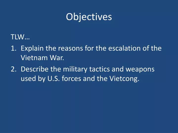 objectives