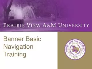 Banner Basic Navigation Training