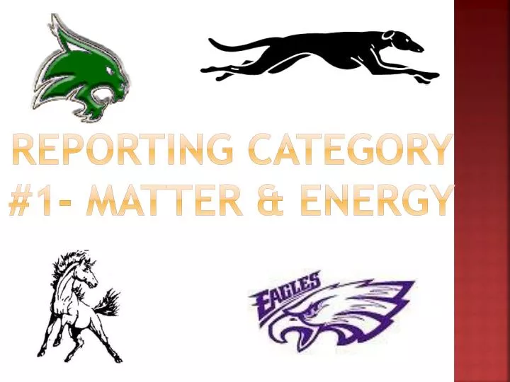 reporting category 1 matter energy