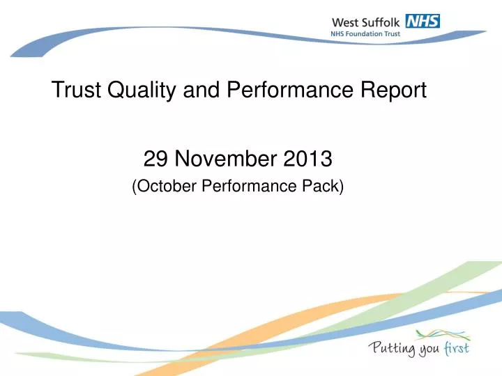 trust quality and performance report