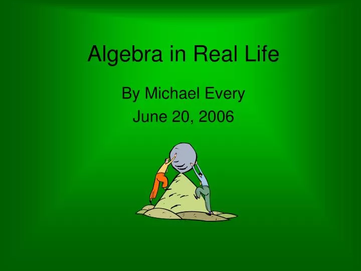 algebra in real life