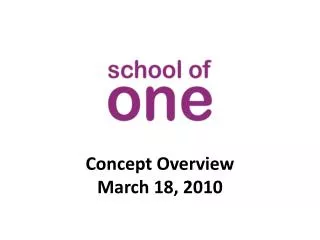 Concept Overview March 18, 2010