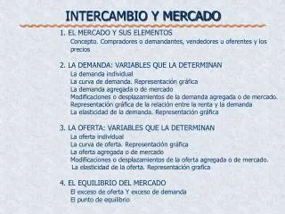 INTERCAMBIO Y MERCADO