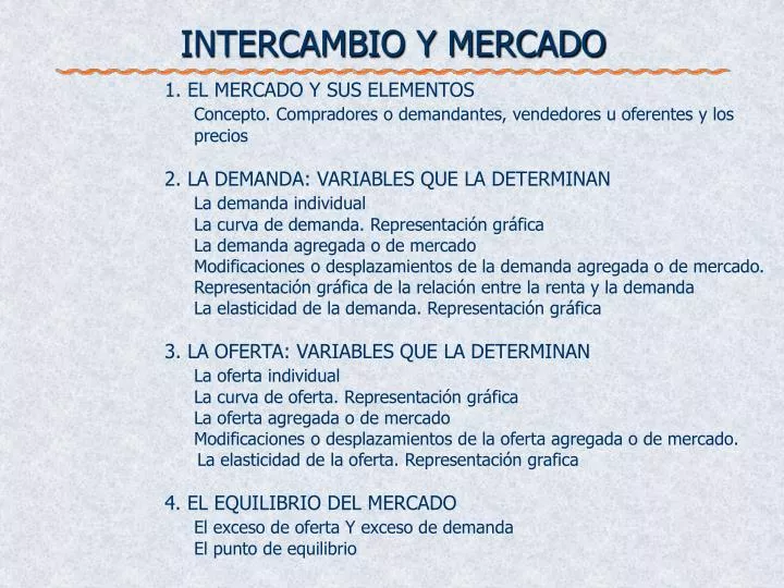 intercambio y mercado