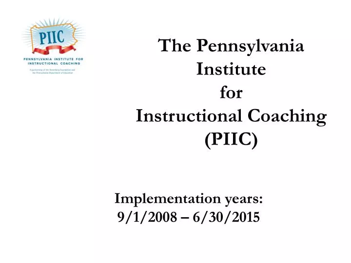 the pennsylvania institute for instructional coaching piic
