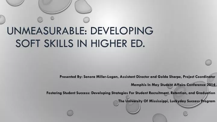 unmeasurable developing soft skills in higher ed