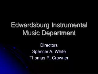 Edwardsburg Instrumental Music Department