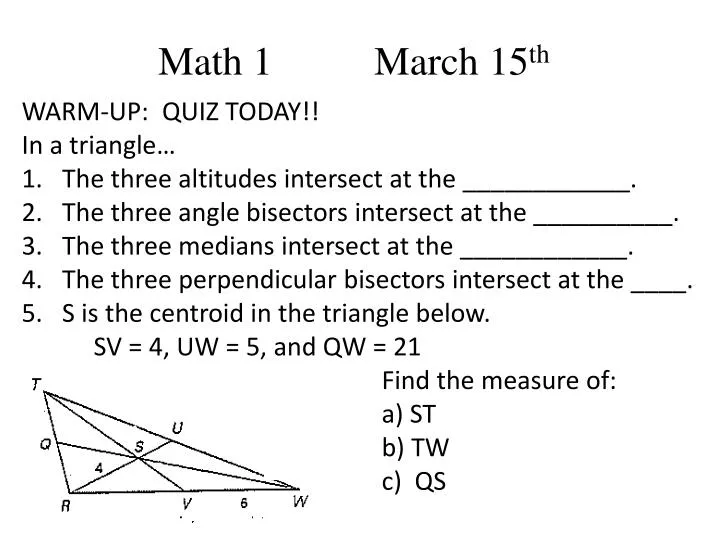 math 1 march 15 th