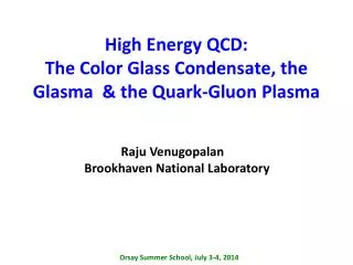 High Energy QCD: The Color Glass Condensate, the Glasma &amp; the Quark-Gluon Plasma