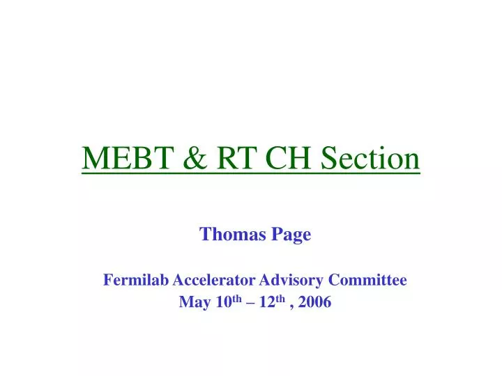 mebt rt ch section