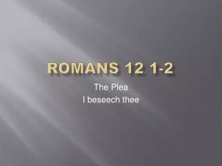 Romans 12 1-2
