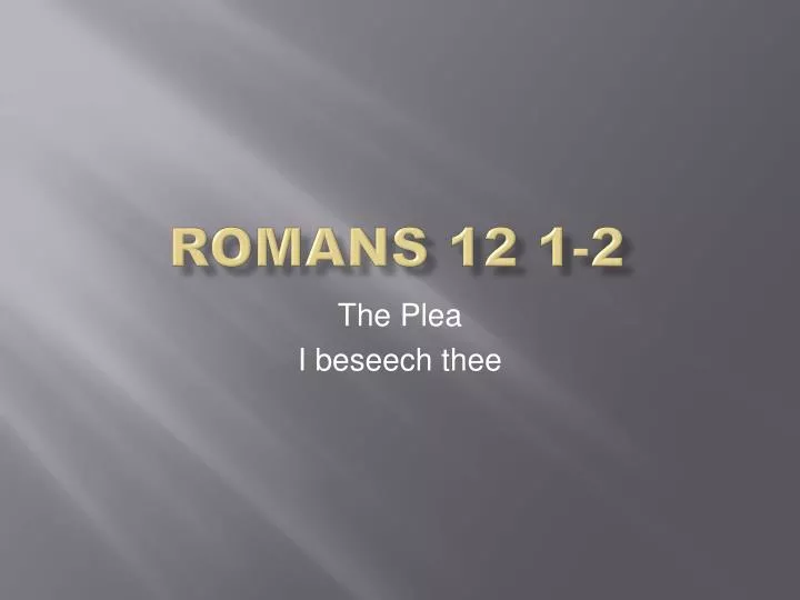 romans 12 1 2