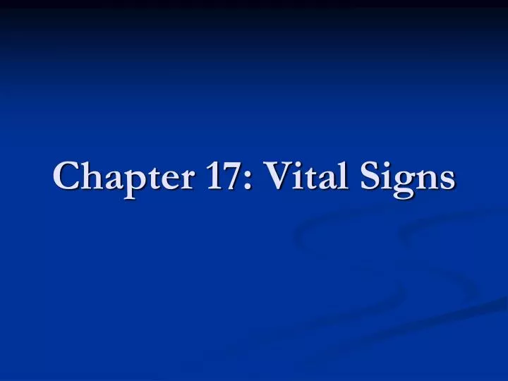 chapter 17 vital signs